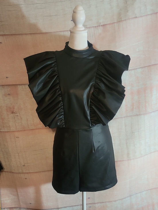 AKIRA Pants - Akira Faux Leather Romper